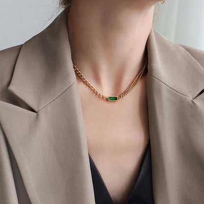 Emerald Luxe Chain Necklace