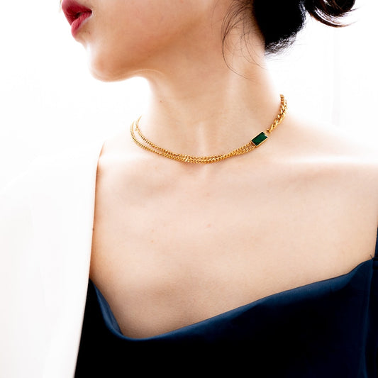 Emerald Luxe Chain Necklace