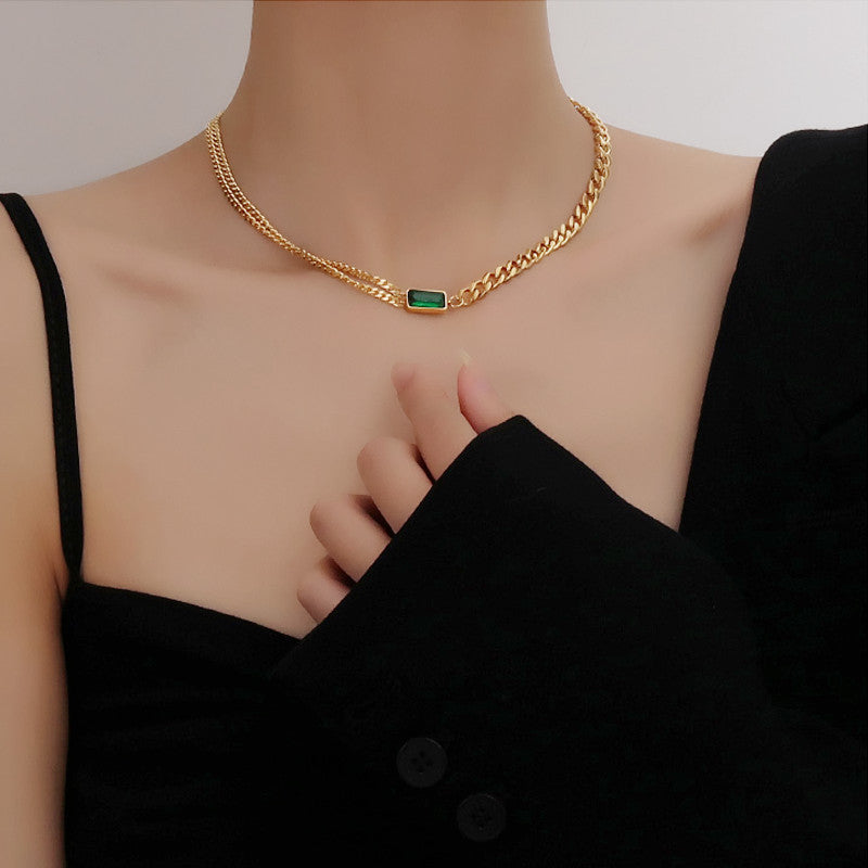 Emerald Luxe Chain Necklace