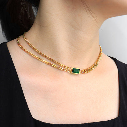 Emerald Luxe Chain Necklace