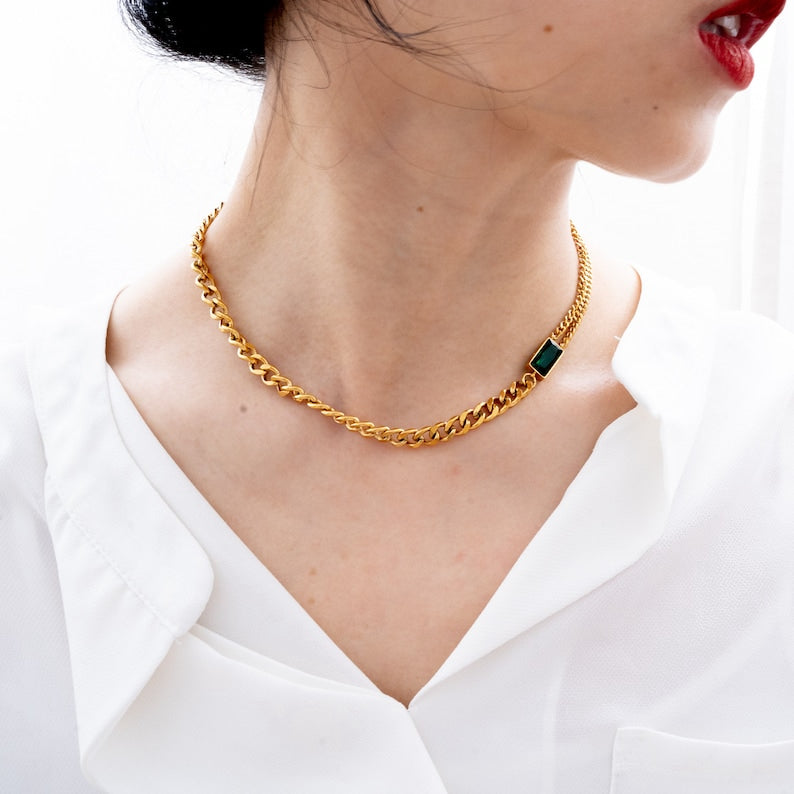 Emerald Luxe Chain Necklace