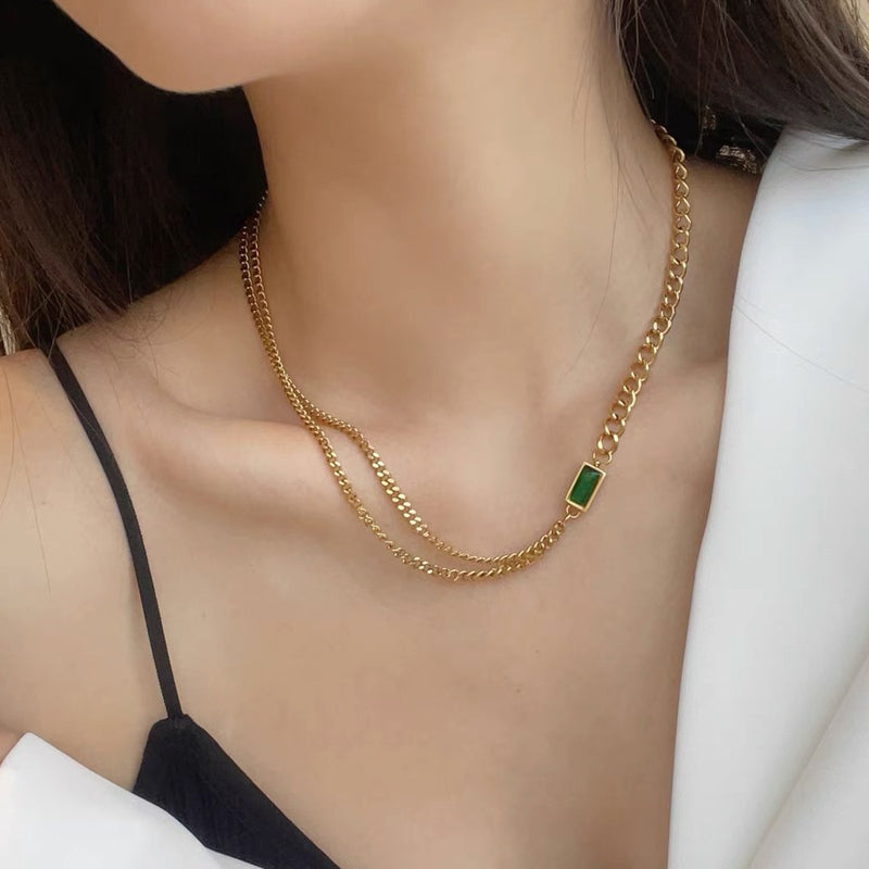 Emerald Luxe Chain Necklace