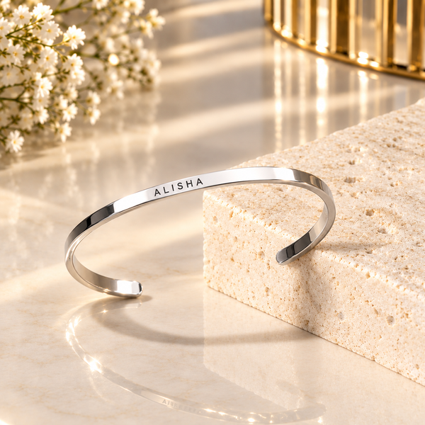 Silver Open Cuff Bracelet