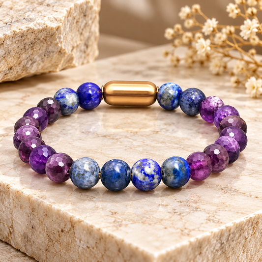 Aquarius (Kumbh) Zodiac Stone Bracelet