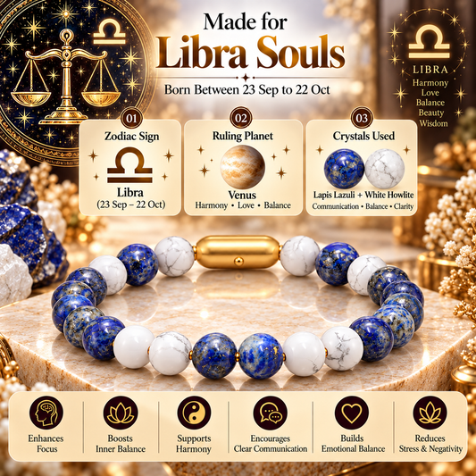 Libra (Tula) Zodiac Stone Bracelet