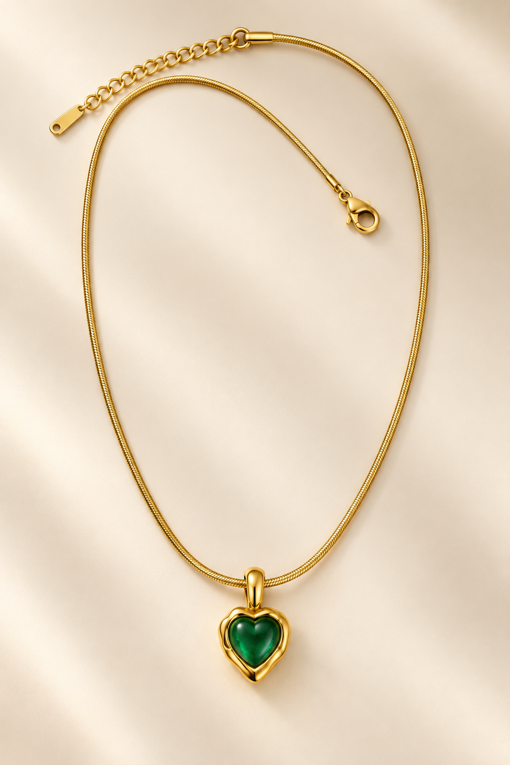 Emerald Heart Necklace