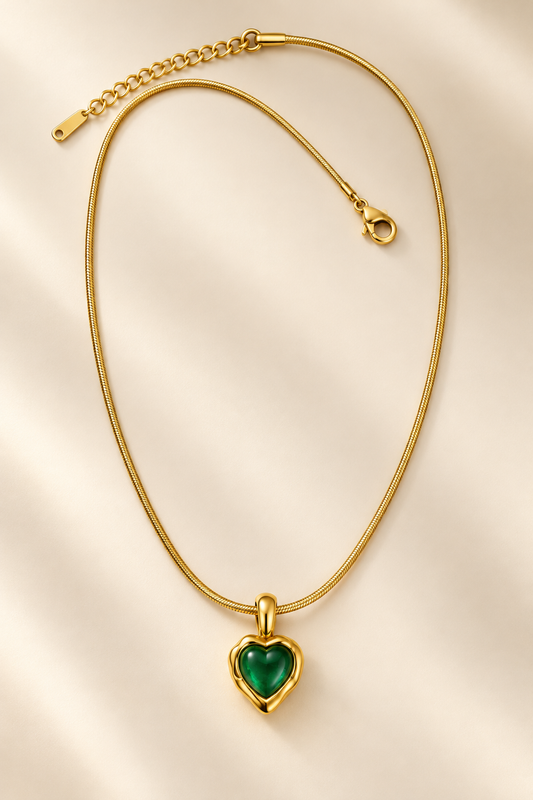 Emerald Heart Necklace
