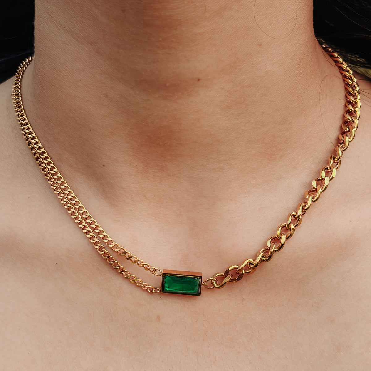 Emerald Luxe Chain Necklace