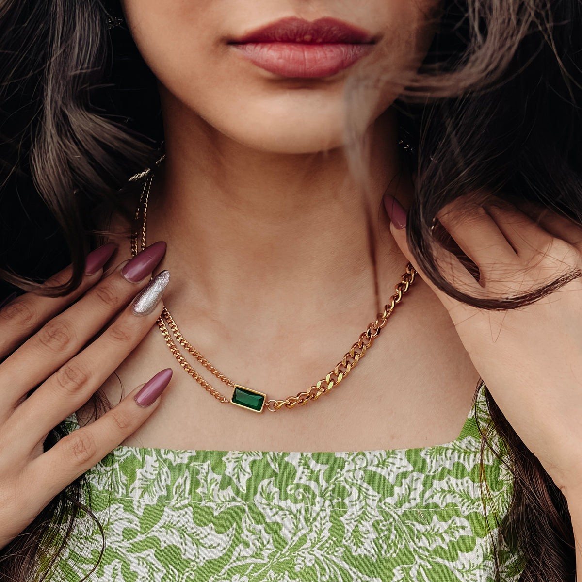 Emerald Luxe Chain Necklace