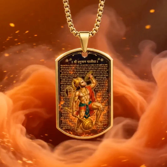 Hanuman Chalisa Gada Locket for Men