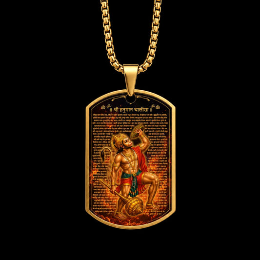 Hanuman Chalisa Gada Locket for Men